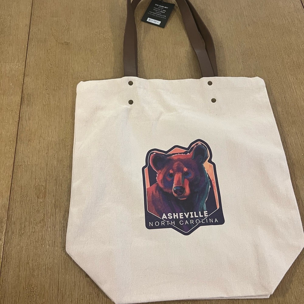 Asheville Bear Canvas Tote Bag